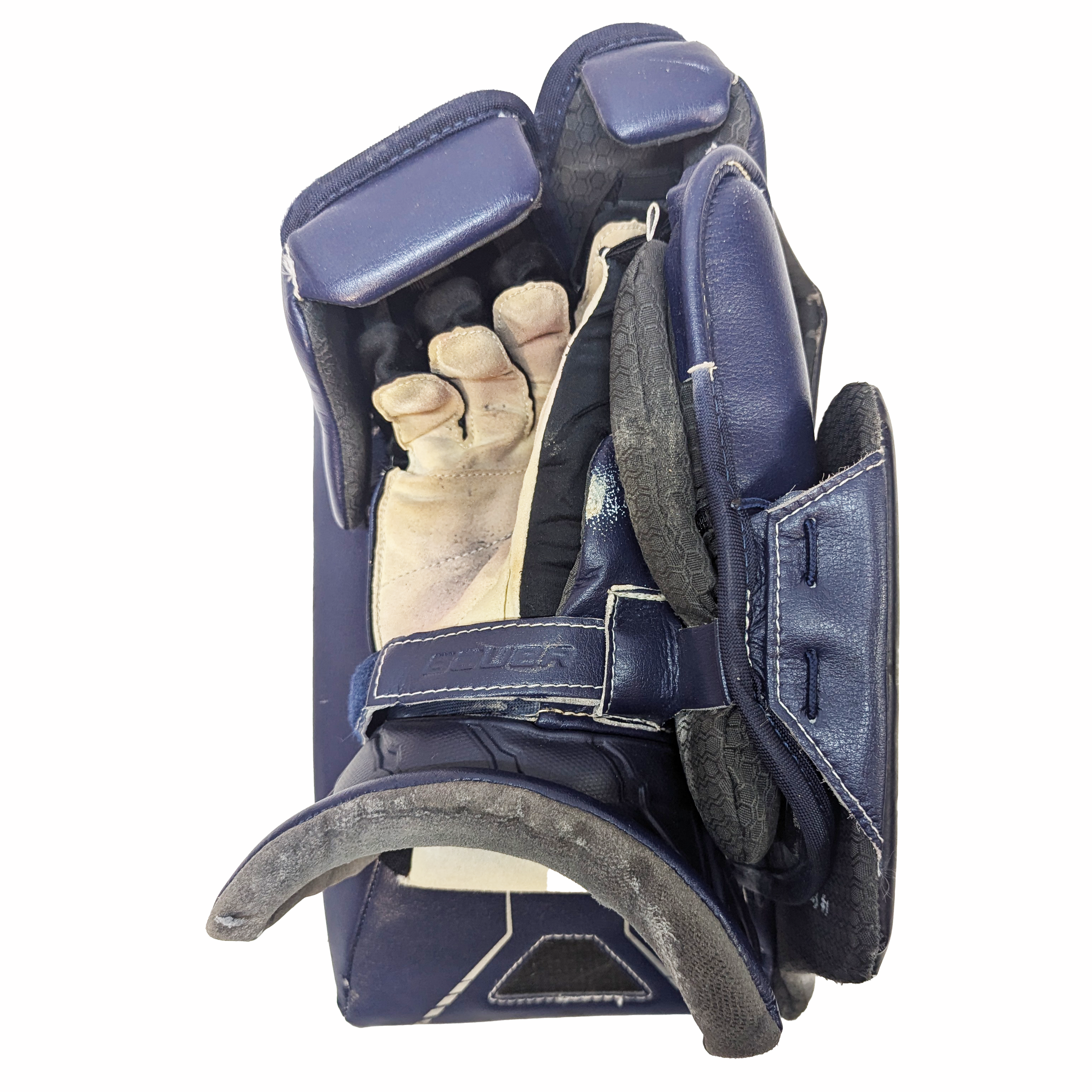 Bauer Vapor Hyperlite - Bloqueur de gardien Pro Stock d'occasion (bleu marine/blanc)